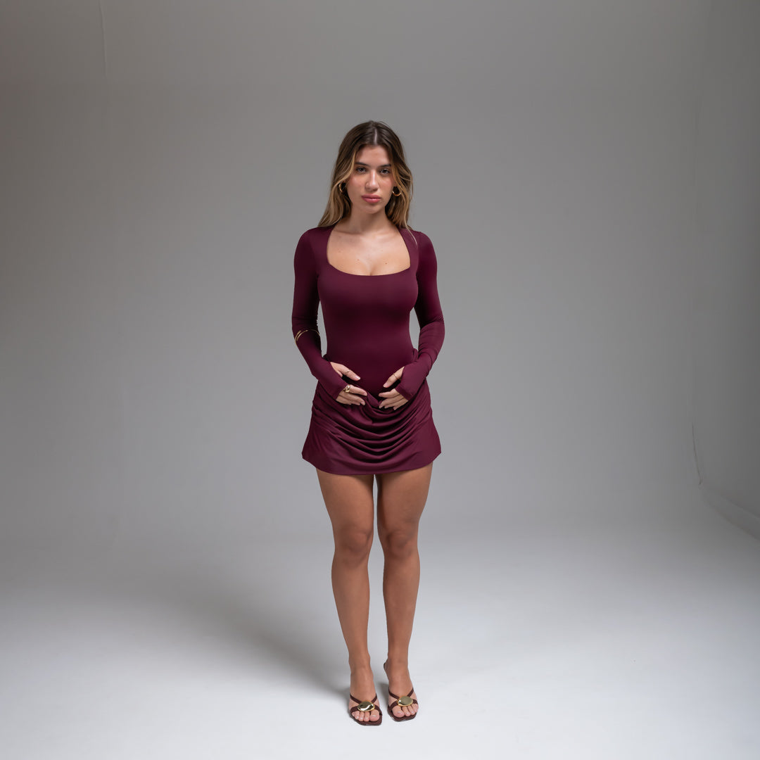 Vestido Cora Manga Longa