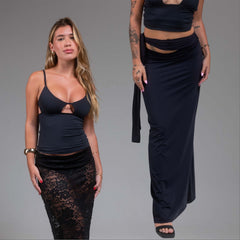 Kit Blusa Helena + Saia Longa Olivia